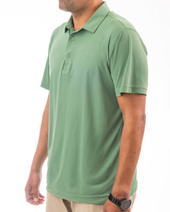 This golf polo is green like the fairways you can’t hit. It’s breathable, moisture wicking, 4-way stretch, and has an athletic fit. 